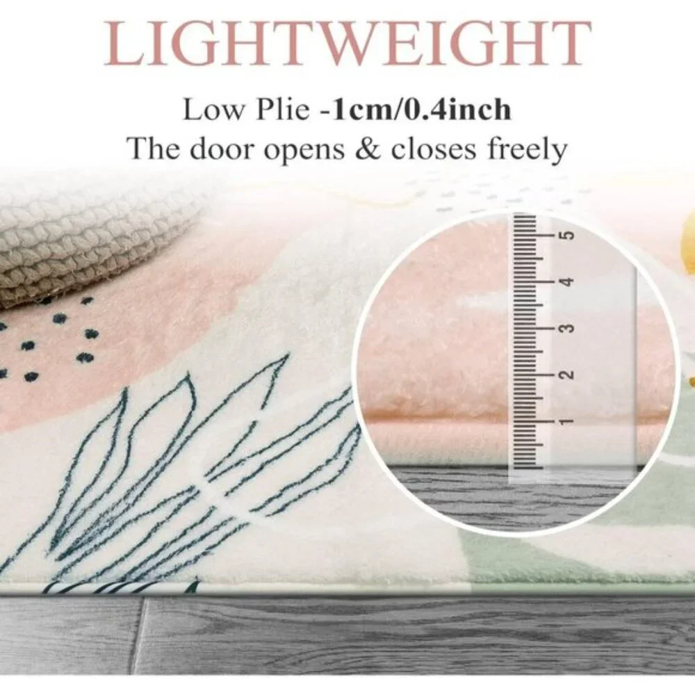 New 3x5 Pink Washable Area Rug, Soft Non-Slip Boho Carpet for Living Room & More